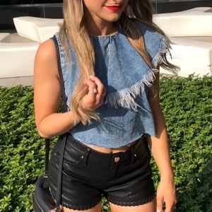 Zara denim top size M